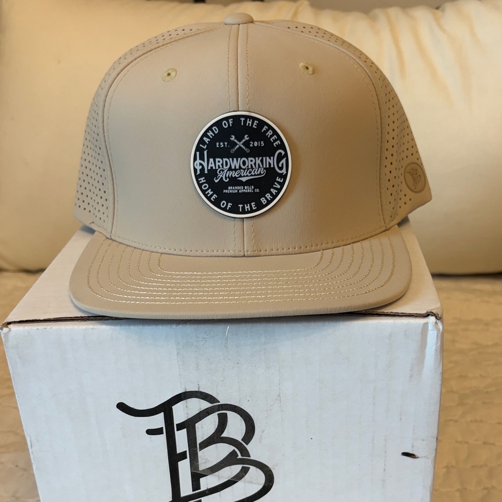 Branded Bills Elite Tan Hardworking America Cap